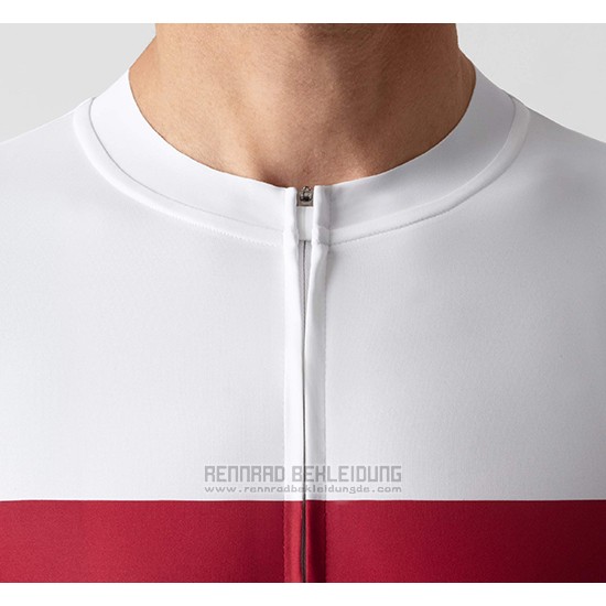 2019 Fahrradbekleidung La Passione Wei Rot Blau Trikot Kurzarm und Tragerhose